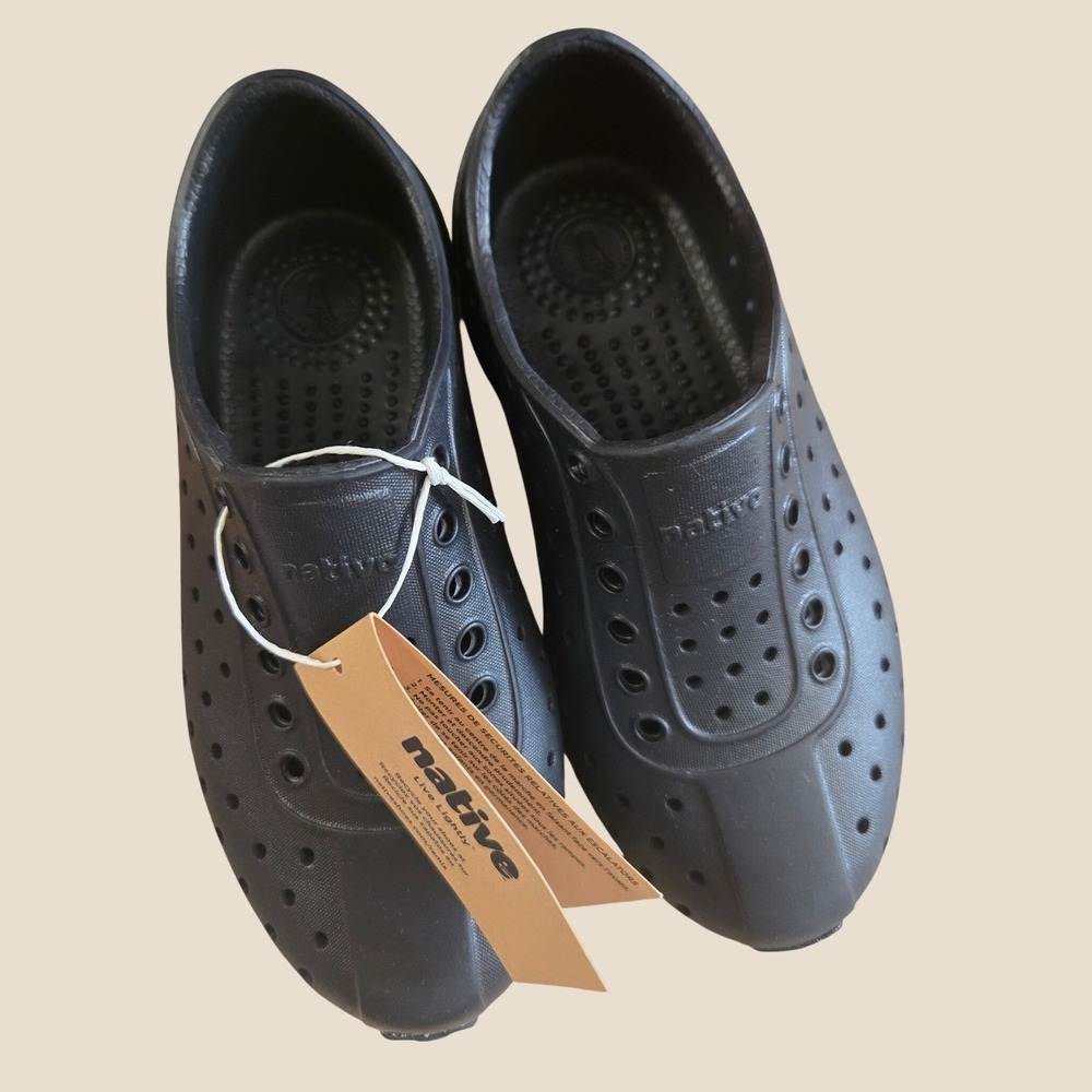 Native Robbie Sugarlite Kids Shoes Jiffy Black Slip On Sneakers C11 15110600-100